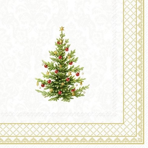 Салфетки 20бр Classic Christmas Tree златисти Салфетки 20бр Classic Christmas Tree златисти